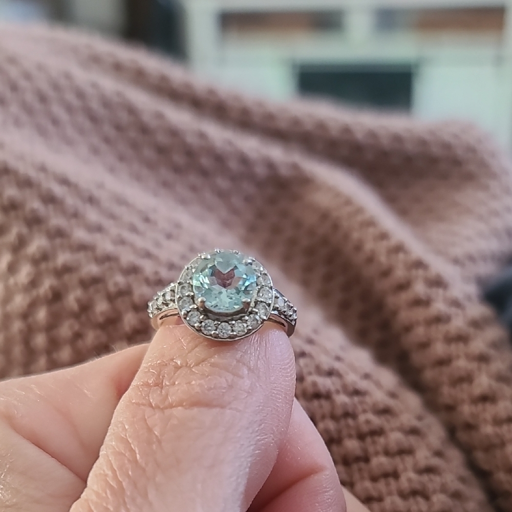Classic Silver and Blue Topaz Gemstone Ring
